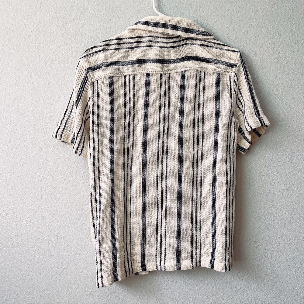 Zara Knit Textured Button Down Top - Picture 3 of 6